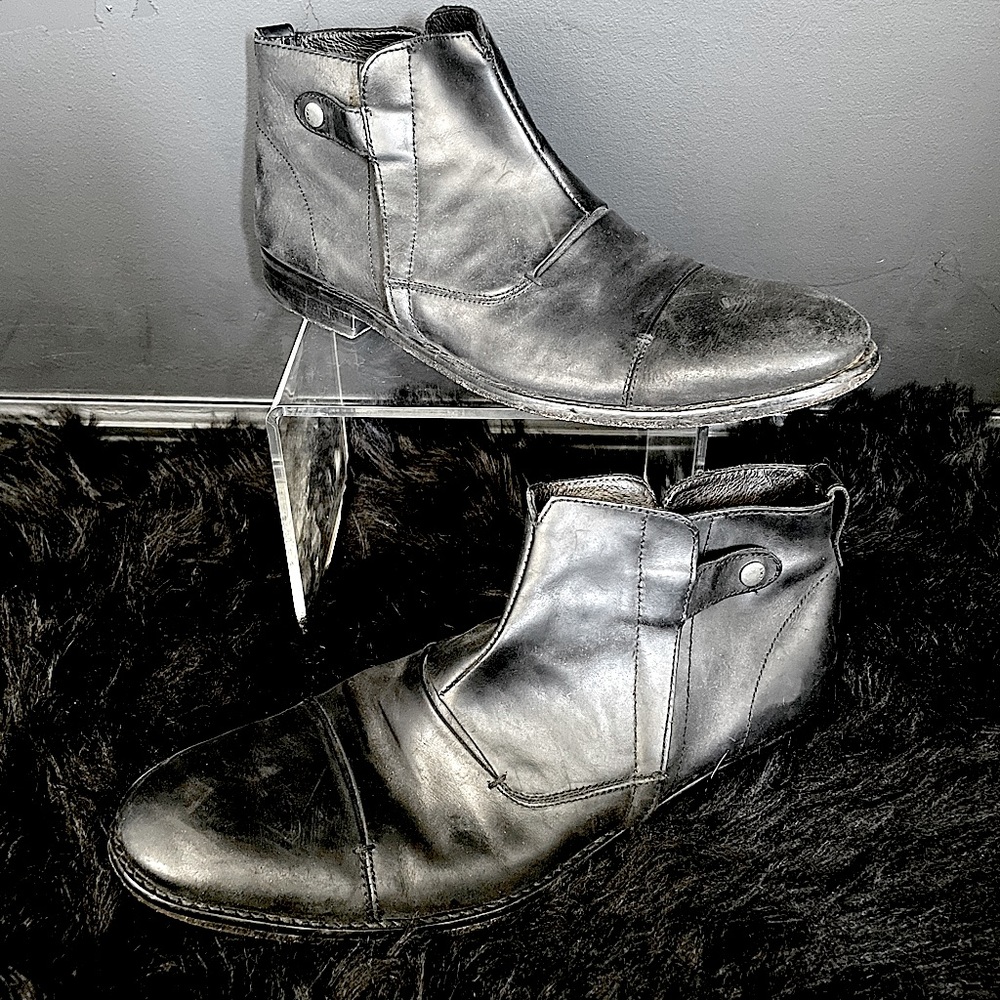 John Varvatos leather ankle boot